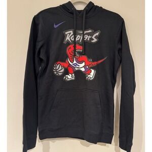 Nike NBA‎ Toronto Raptors Black Pullover Hoodie Dinosaur Logo Men's Size S